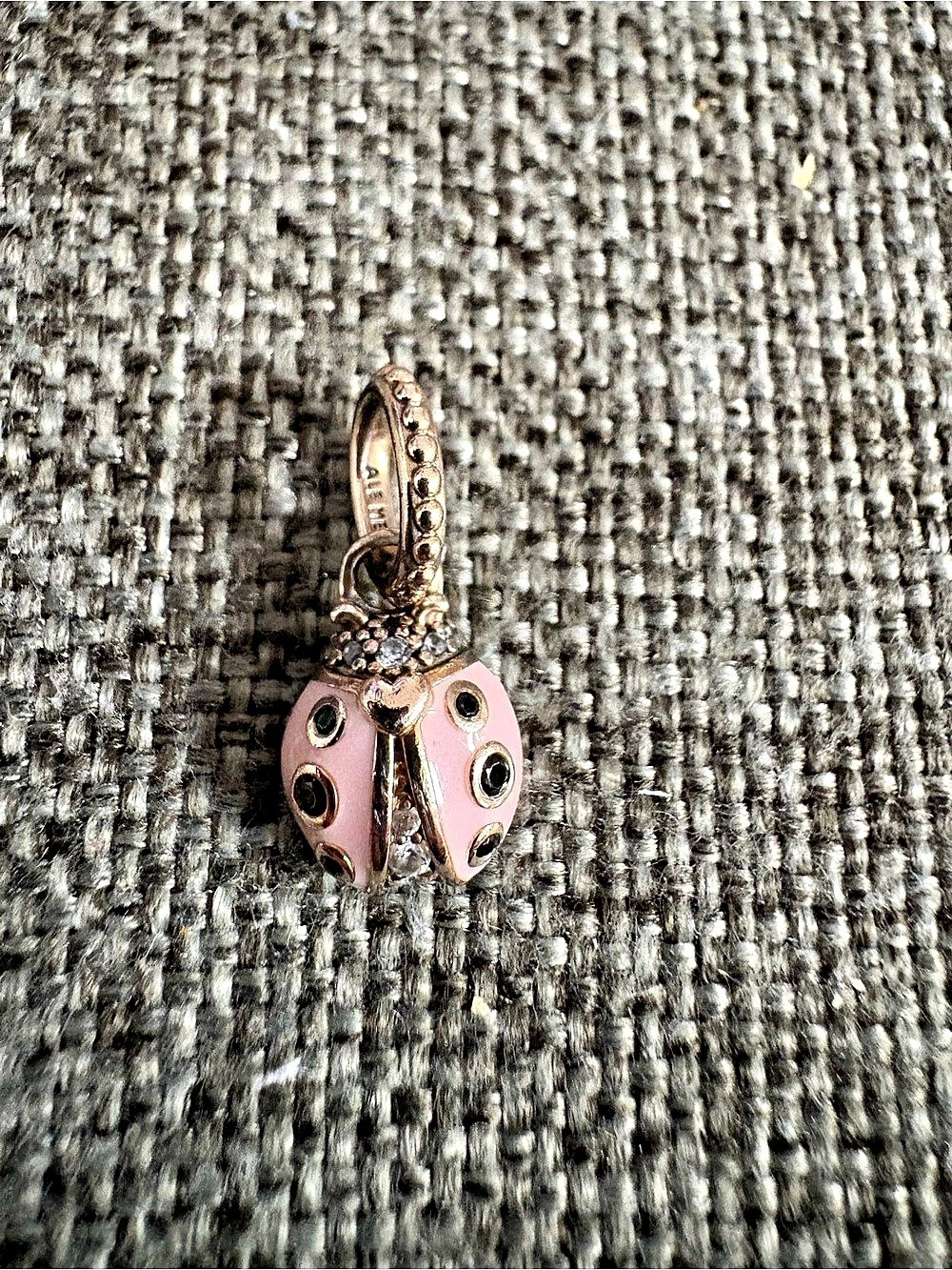 Pandora Lucky Pink Ladybird Pendant Charm Pink & Gold